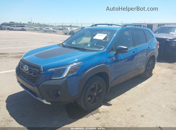 JF2SKAMC8PH414444 2023 SUBARU FORESTER Blue წინა მარცხენა ხედი სამი მეოთხედიდან