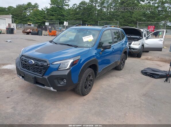 JF2SKAMC8PH480850 2023 SUBARU FORESTER Blue Առջևի ձախ երեք քառորդ տեսարան