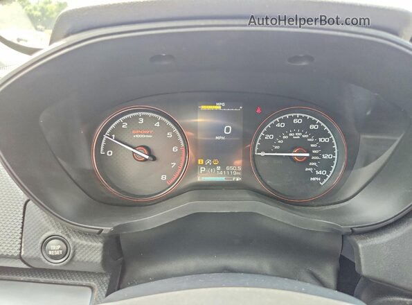 JF2SKAMC9LH400577 2020 SUBARU FORESTER Silver Вид щитка приладів