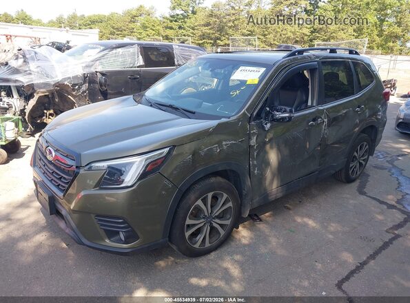 JF2SKAPC2NH500390 2022 SUBARU FORESTER Green Vista tres cuartos delantera izquierda