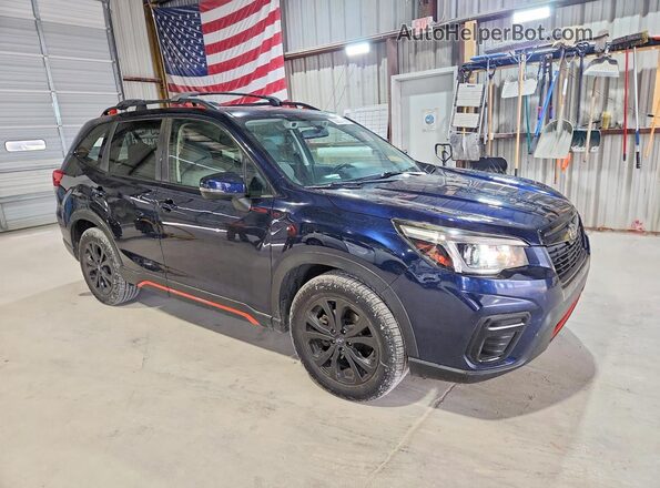 JF2SKAPC3KH400102 2019 SUBARU FORESTER Синий Передняя правая четверть