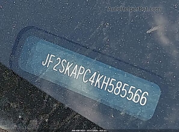 JF2SKAPC4KH585566 2019 SUBARU FORESTER Black 