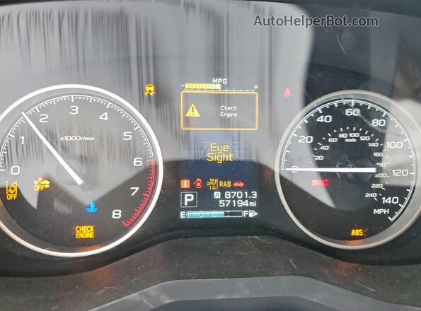 JF2SKAPC5NH451413 2022 SUBARU FORESTER Белый Вид щитка приборов