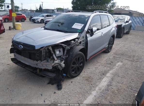 JF2SKAPC7KH447259 2019 SUBARU FORESTER Серебряный Передняя левая четверть