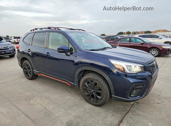 JF2SKAPC8KH465687 2019 SUBARU FORESTER Blue Передня права чверть