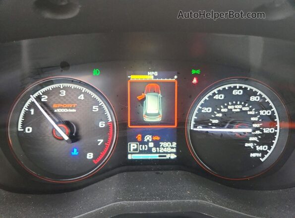 JF2SKAPC8KH465687 2019 SUBARU FORESTER Blue Вид щитка приладів