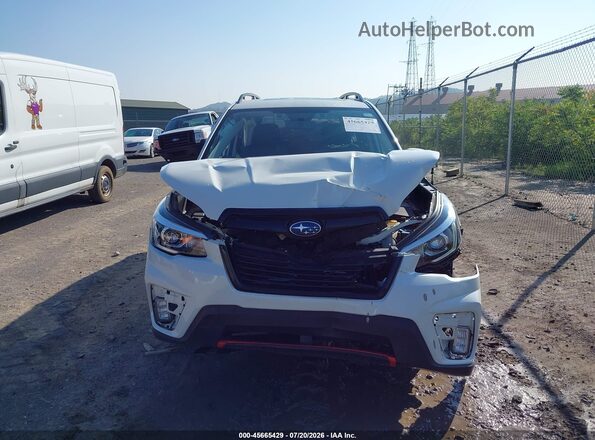 JF2SKAPCXKH418662 2019 SUBARU FORESTER White ხელსაწყოთა პანელის ხედი