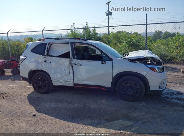 JF2SKAPCXKH418662 2019 SUBARU FORESTER White უკანა სალონის ხედი