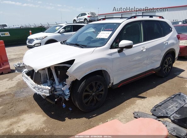 JF2SKARC2MH550380 2021 SUBARU FORESTER White Przód lewy