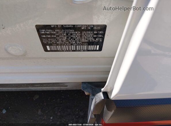 JF2SKARC2MH550380 2021 SUBARU FORESTER White Widok komory silnika