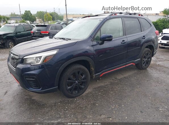 JF2SKARC4LH601814 2020 SUBARU FORESTER Dark Blue Передня ліва чверть