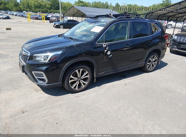 JF2SKASC1LH496742 2020 SUBARU FORESTER Black წინა მარცხენა ხედი სამი მეოთხედიდან