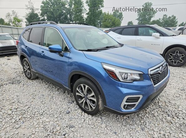 JF2SKASC9KH545197 2019 SUBARU FORESTER Синий Передняя правая четверть