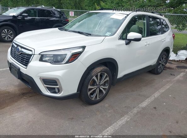 JF2SKAUCXMH511754 2021 SUBARU FORESTER White წინა მარცხენა ხედი სამი მეოთხედიდან