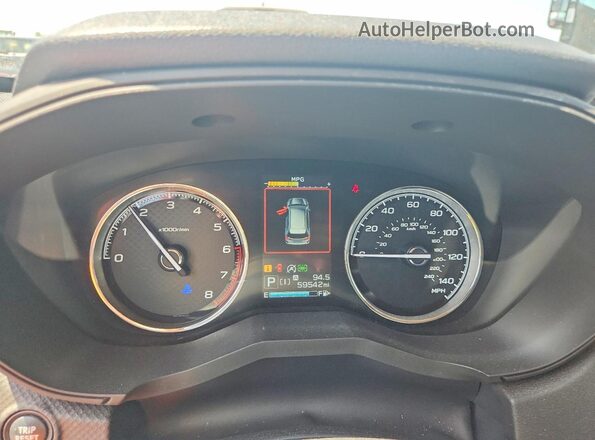 JF2SKAWC9KH428181 2019 SUBARU FORESTER Red Widok zestawu wskaźników
