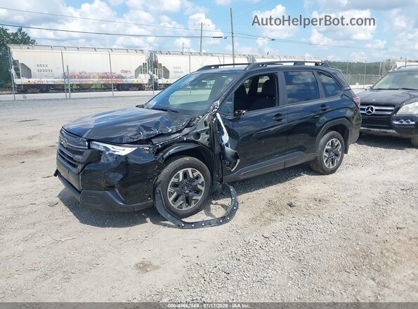 JF2SLDDC0SH446652 2025 SUBARU FORESTER Black Առջևի ձախ երեք քառորդ տեսարան