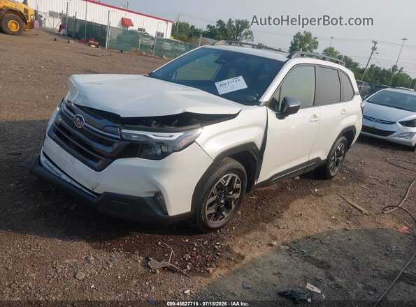 JF2SLDDCXSH425498 2025 SUBARU FORESTER White Vista tres cuartos delantera izquierda