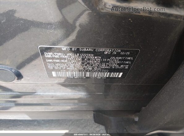 JF2SLDDCXSH561789 2025 SUBARU FORESTER Серый Вид подкапотного пространства