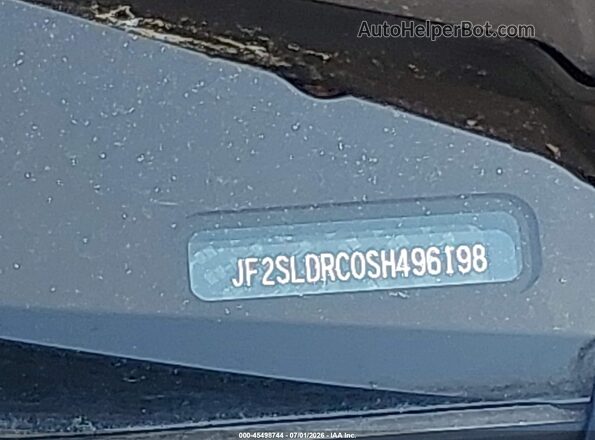 JF2SLDRC0SH496198 2025 SUBARU FORESTER Silver Вид панелі приладів