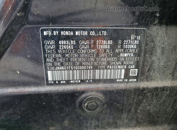 JH4KC1F51GC000749 2016 ACURA RLX Gray Engine compartment view