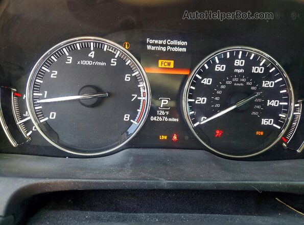 JH4KC1F51HC000185 2017 ACURA RLX Серебряный Вид щитка приборов