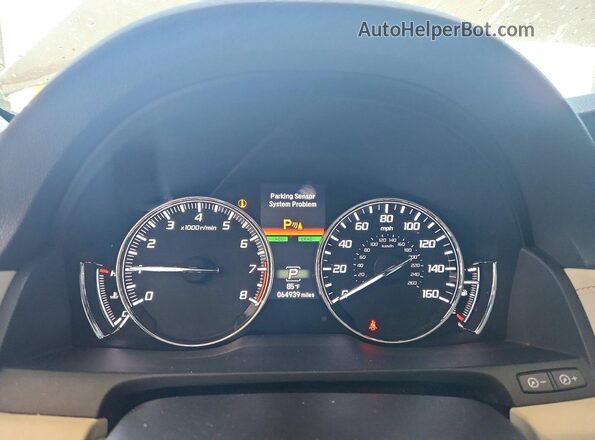 JH4KC1F91GC001788 2016 ACURA RLX White ხელსაწყოთა პანელის ხედი