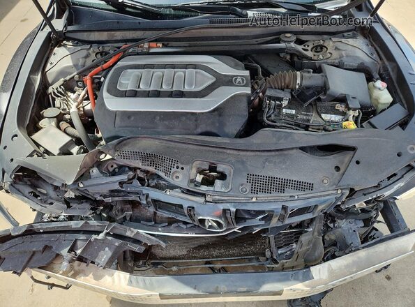 JH4KC2F92HC000124 2017 ACURA RLX Gray Rear interior view