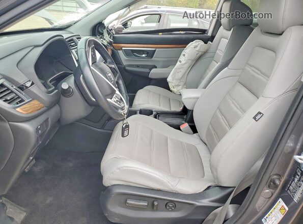 JHLRW2H90KX005765 2019 HONDA CR-V Gray Вид салону спереду