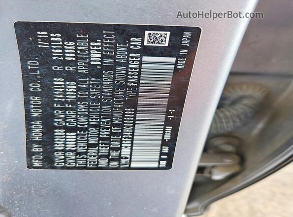 JHMCR6F34HC005895 2017 HONDA ACCORD Silver Engine compartment view
