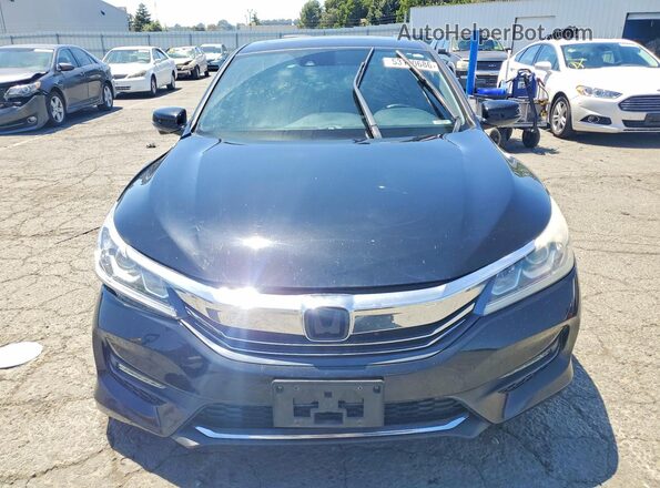 JHMCR6F52HC003855 2017 HONDA ACCORD Black Front view