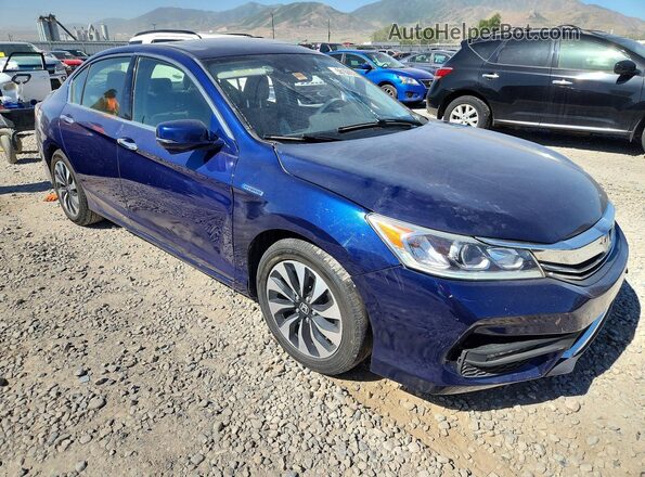JHMCR6F56HC001980 2017 HONDA ACCORD Blue Delantero derecho