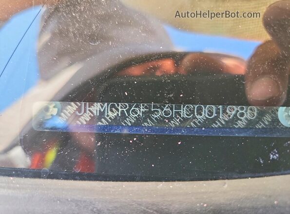 JHMCR6F56HC001980 2017 HONDA ACCORD Blue Vista del compartimento del motor