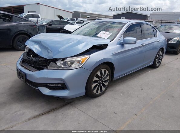 JHMCR6F56HC020464 2017 HONDA ACCORD Light Blue Front left