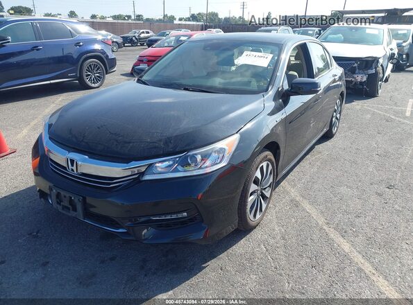 JHMCR6F57HC028783 2017 HONDA ACCORD Black წინა მარცხენა ხედი სამი მეოთხედიდან