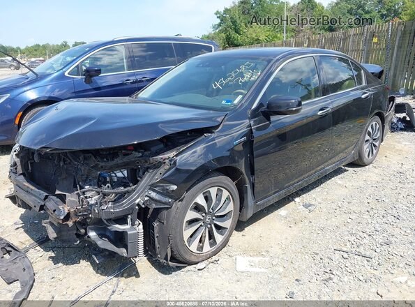 JHMCR6F73HC029155 2017 HONDA ACCORD Black Առջևի ձախ երեք քառորդ տեսարան