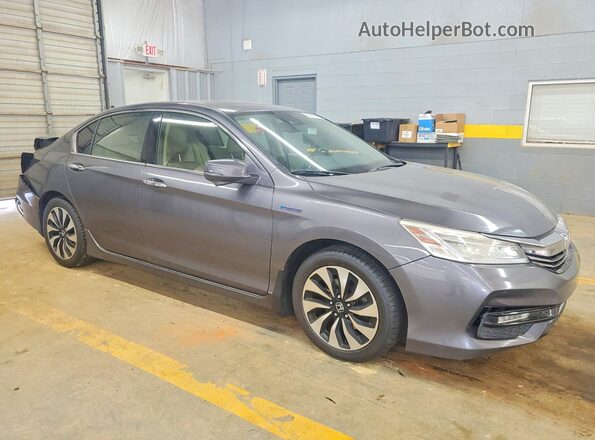 JHMCR6F74HC007536 2017 HONDA ACCORD Gray Delantero derecho