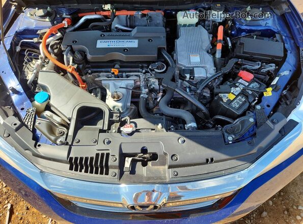 JHMCR6F75HC021039 2017 HONDA ACCORD Синий Вид задней части салона