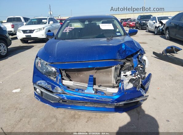 JHMFC1F31KX004690 2019 HONDA CIVIC Синий Вид задней части салона