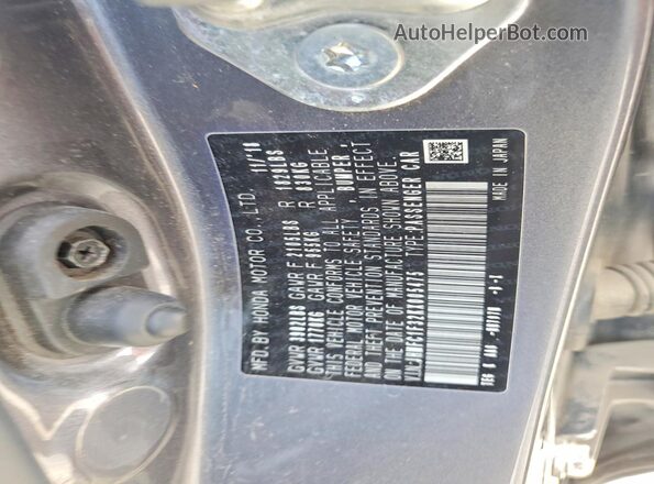 JHMFC1F32KX005475 2019 HONDA CIVIC Gray Engine compartment view