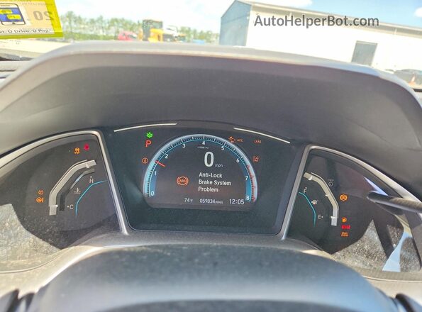 JHMFC1F32KX008733 2019 HONDA CIVIC Silver Widok zestawu wskaźników
