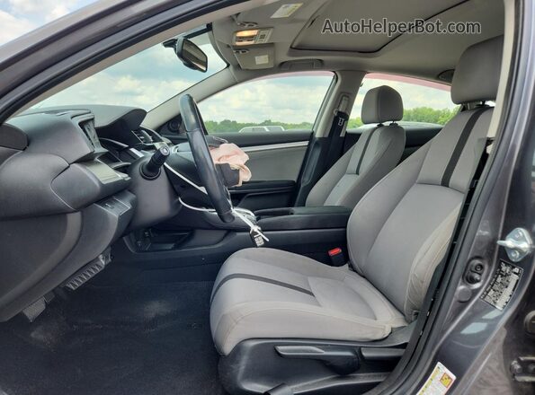 JHMFC1F33JX000445 2018 HONDA CIVIC Gray Вид салону спереду