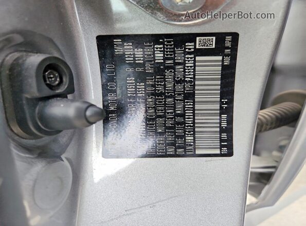 JHMFC1F34KX007857 2019 HONDA CIVIC Silver ძრავის განყოფილების ხედი