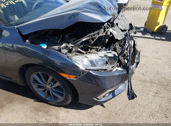 JHMFC1F34KX014002 2019 HONDA CIVIC Gray უკანა სალონის ხედი