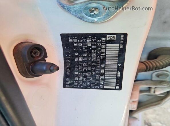 JHMFC1F35KX001517 2019 HONDA CIVIC White Vista del compartimento del motor
