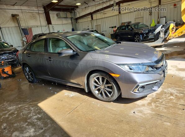 JHMFC1F36KX005432 2019 HONDA CIVIC Gray Delantero derecho