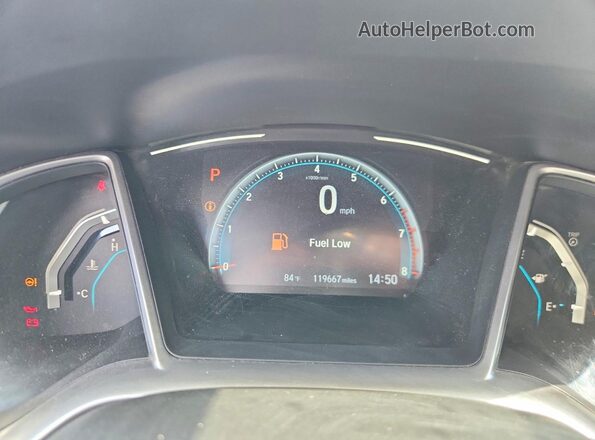 JHMFC1F37JX030936 2018 HONDA CIVIC Серебряный Вид щитка приборов