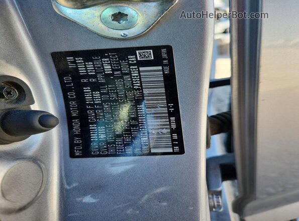 JHMFC1F37JX030936 2018 HONDA CIVIC Серебряный Вид подкапотного пространства