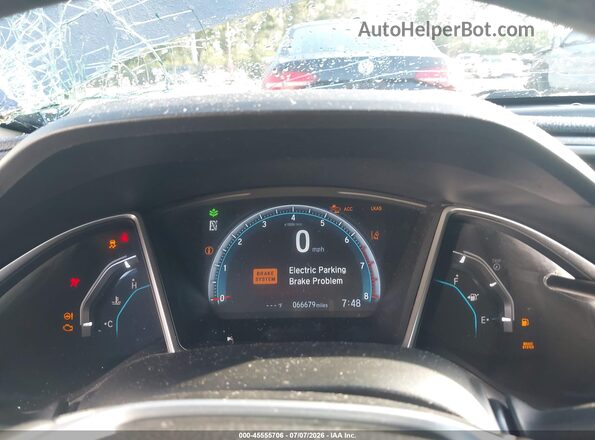 JHMFC1F37KX003155 2019 HONDA CIVIC Gray უკანა სავარძლების ხედი