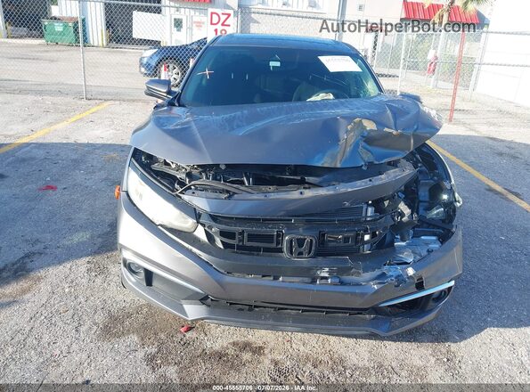 JHMFC1F37KX003155 2019 HONDA CIVIC Gray წინა ხედი