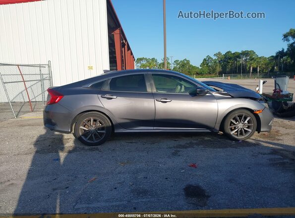 JHMFC1F37KX003155 2019 HONDA CIVIC Gray უკანა სალონის ხედი